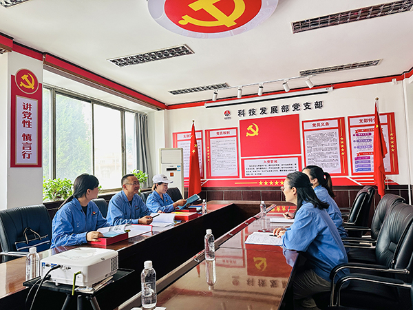 2023年7月6日上午，物料車間黨支部、科技發(fā)展部黨支部開展黨建結(jié)對共建活動(dòng)-針對支部工作開展深入交流   600.jpg